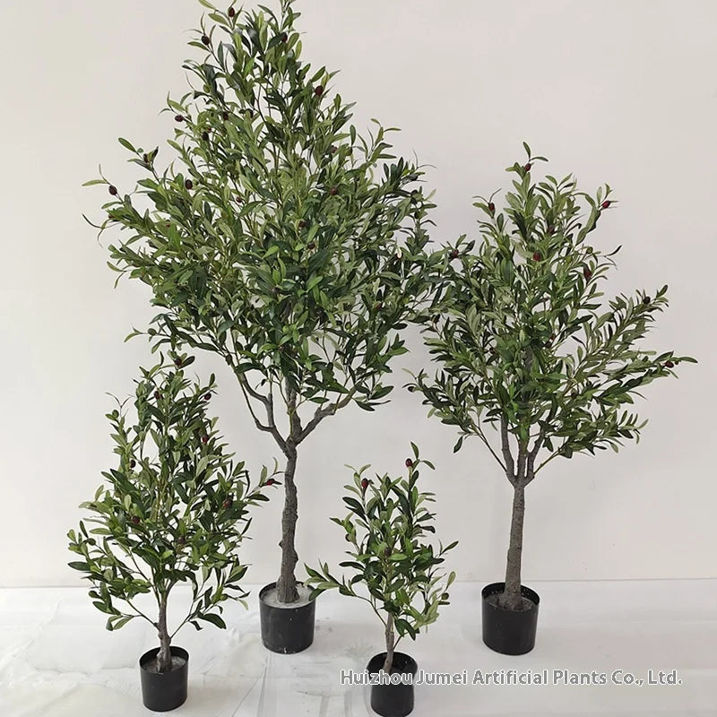 Artificial Olive Tree Bonsai Custom Size UV Resistant Faux Potted Olive Plant Indoor
