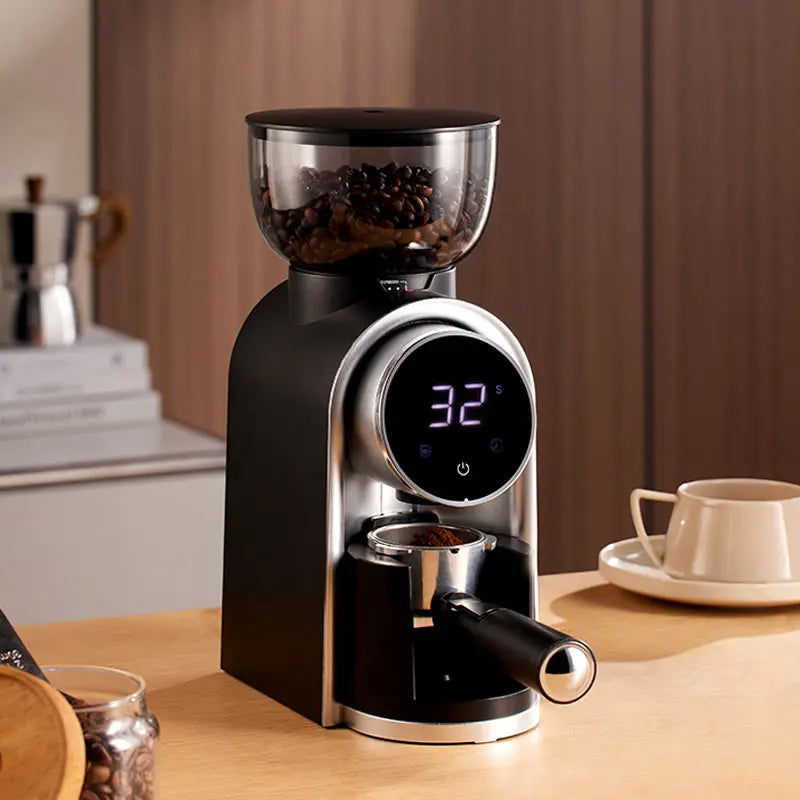 Made in China Automatic Plastic Black Mills Burr Coffee Grinder Electric Professional