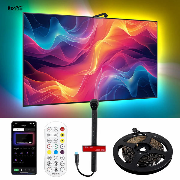 Smart TV LED Backlight with Camera for 55-65 Inch Screens TV Backlight Sync to Screen&