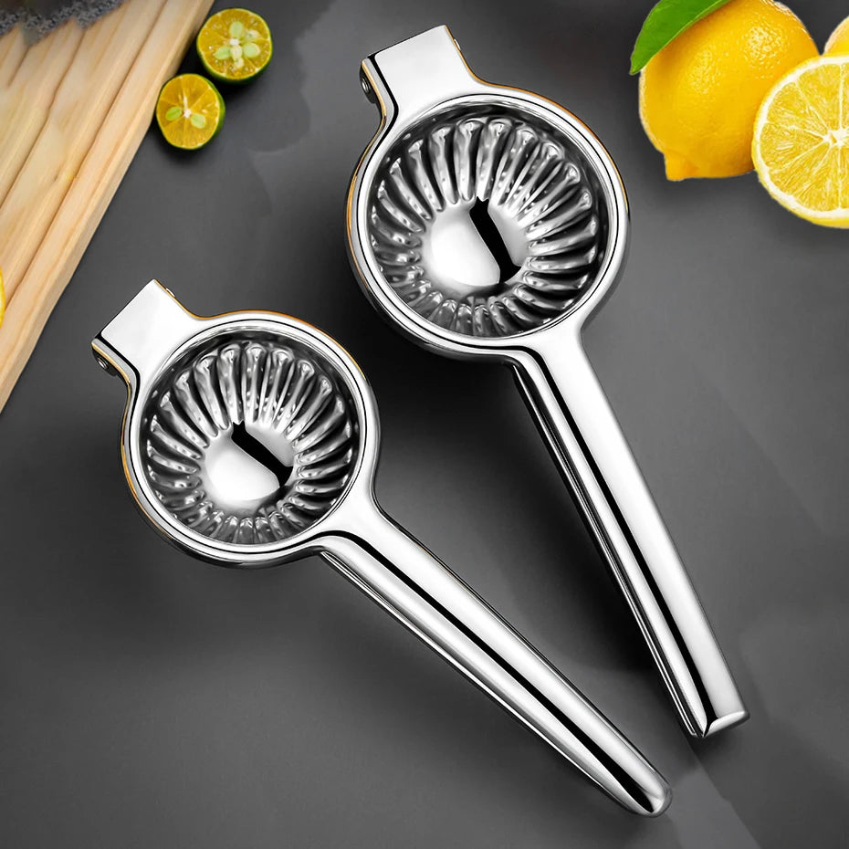 Food Grade 304 Stainless Steel Manual Lemon Squeezer Citrus Juicer Lever Press Seed Filter