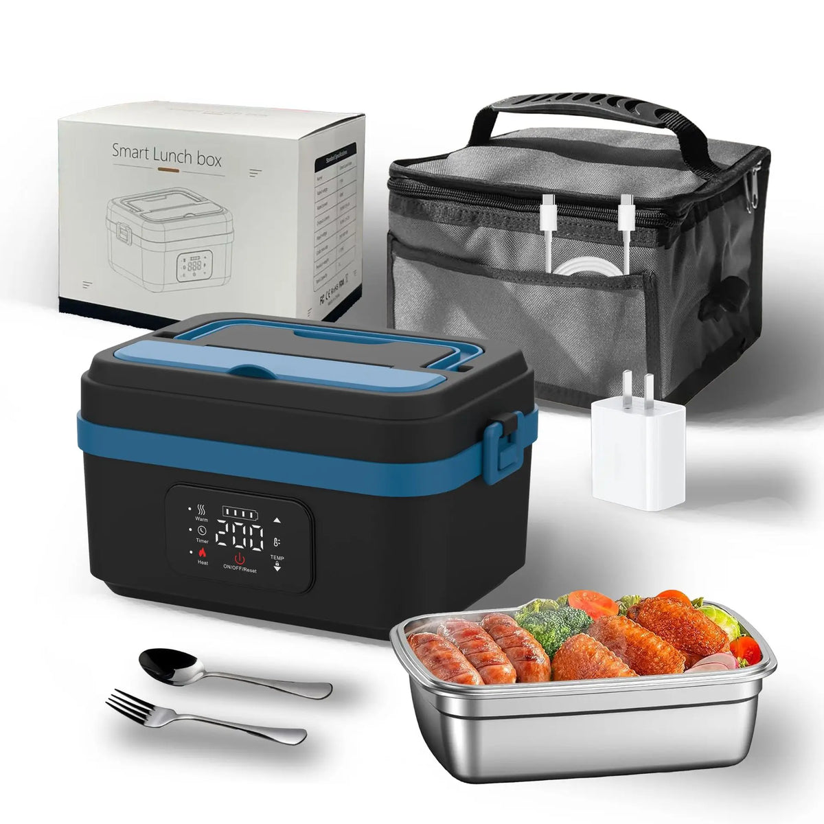 Portable Cordless Electric Lunch Boxes Automatic Self-Heating Food Warmer for Office