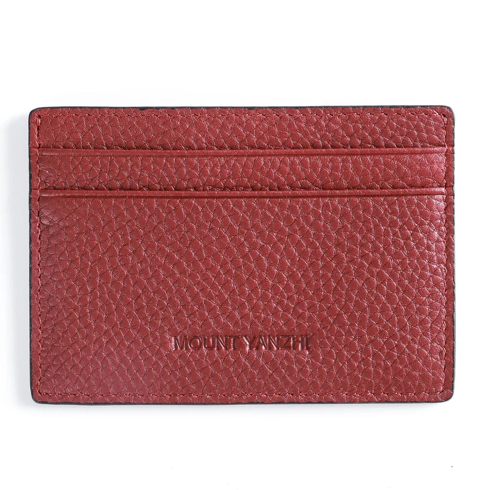 Custom Minimalist Slim Wallet Genuine Leather ID Credit Business Card Holder Luxury RFID