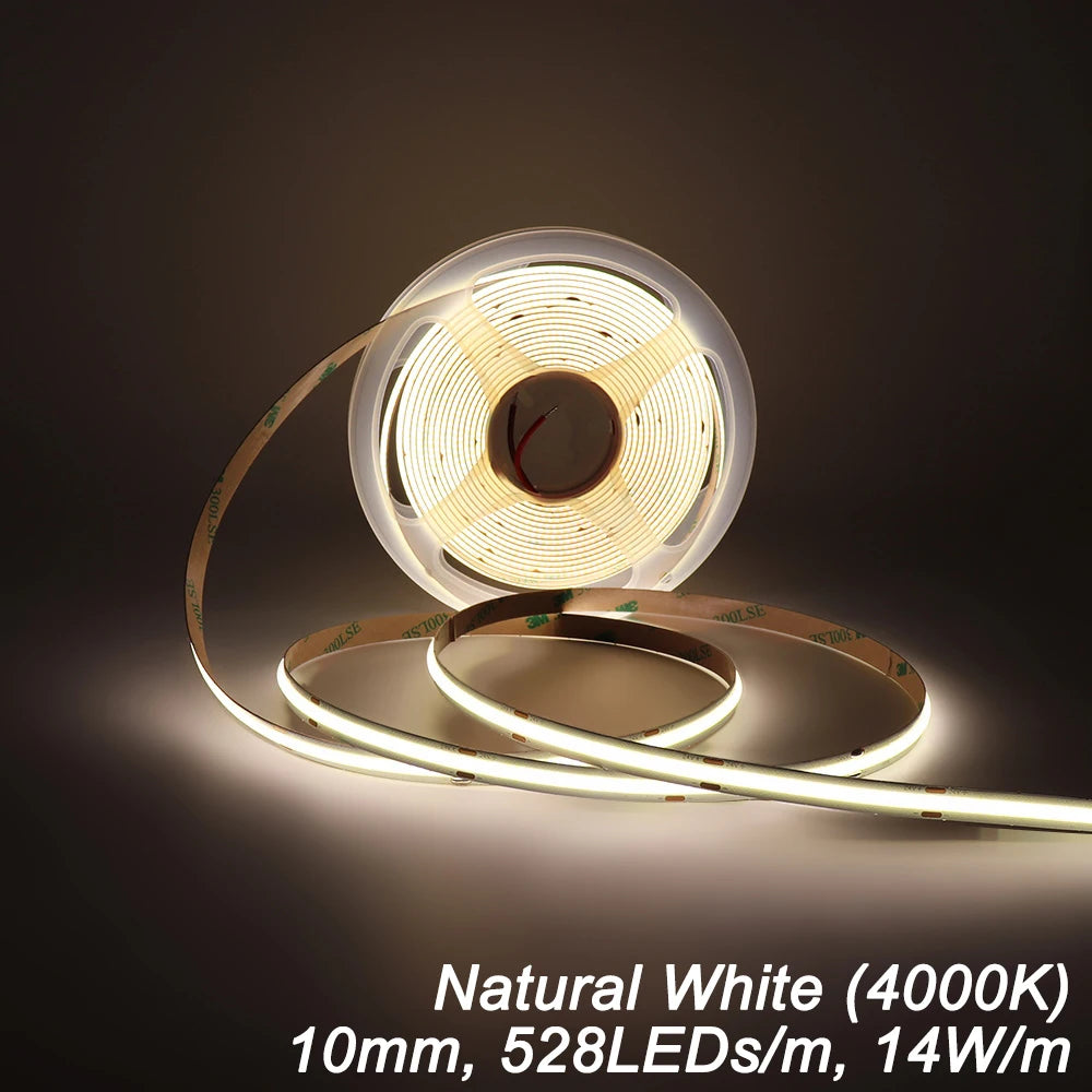 Waterproof Flexible RGBW 24V 3mm Copper LED COB Strip Light with Remote Control and Wi-Fi