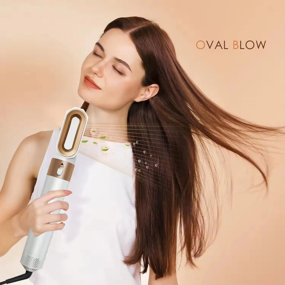 New 5 in 1 Hair Styler Hot Air Brush One Step Blow Drying Curler Straightener Hair Dryer