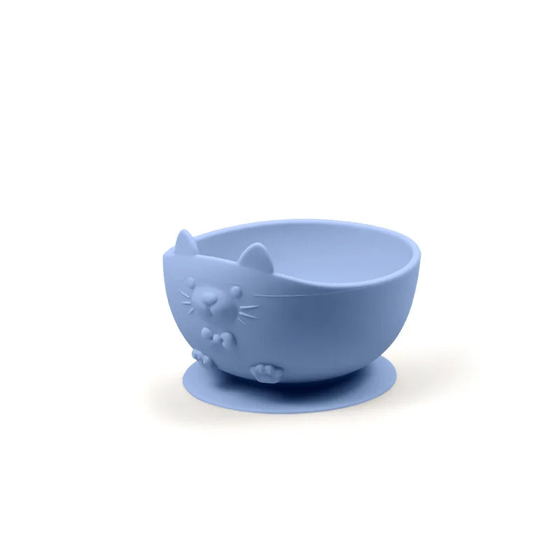 Food Grade Silicone Baby Feeding Set With Cup Bowl Plate Bib Spoon and Fork Easy Clean