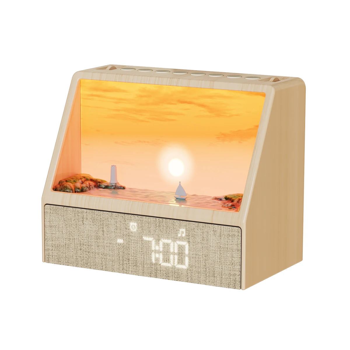 Smart Desk Clock Sleep Aid Device Sunrise Alarm Clock Night Light Wake-Up Light BT
