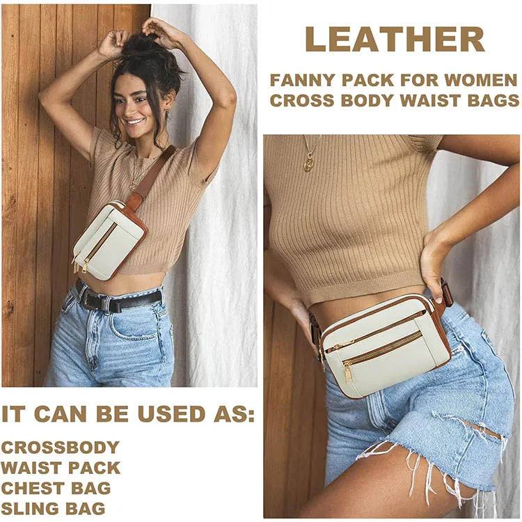 Fashion Casual Bag Autumn Style Cross Body Flap PU Belt Waterproof Lightweight Leather