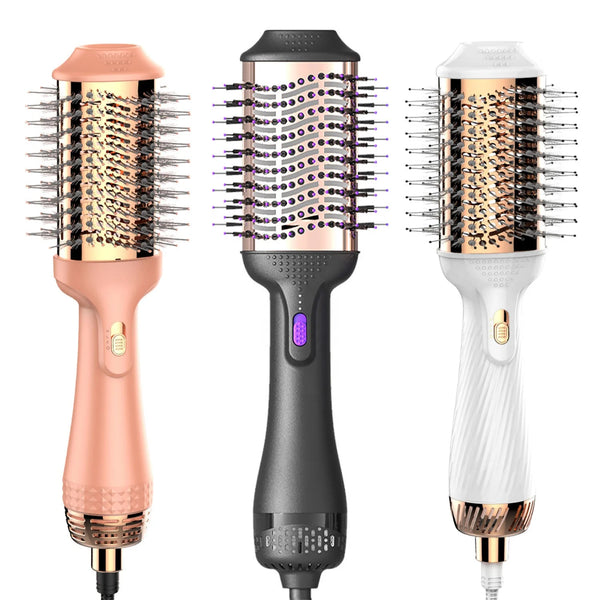 Professional Hot Ceramic 3 In 1 One Step Blow Hair Dryer Straightener And Styler Rotary