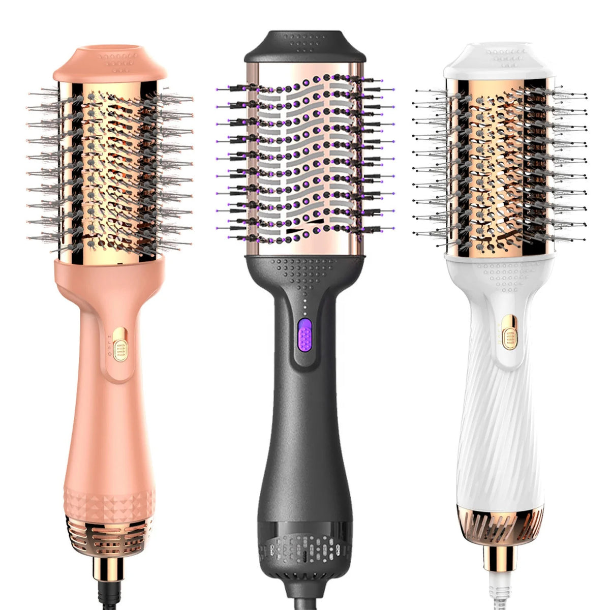 Professional Hot Ceramic 3 In 1 One Step Blow Hair Dryer Straightener And Styler Rotary