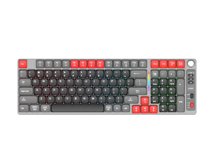 Low Axis Mechanical Keyboard 2.4G 84 Keys Anti-Ghosting RGB Backlight Multimedia Keys USB
