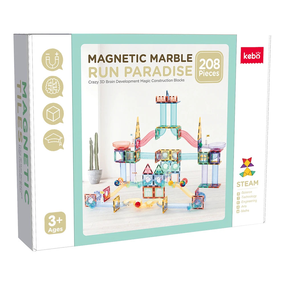 Creative Strong Magnet Tiles Tube Construction Building Blocks Magnetic Tiles Marble Run