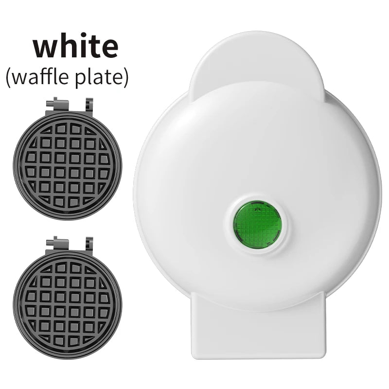 Electric Mini Waffle Maker Sandwich Maker Ceramic Coating Non-Stick Plates PBT+Aluminum