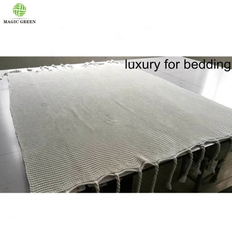 Magic Green Zero Defect 50da24-1100% Best Combed Cotton Chunky Like Hand Ladder Knit