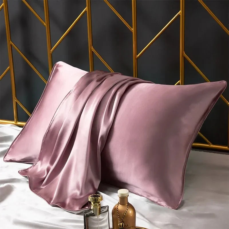 Custom Super Soft Silk Satin Pillowcase for Hair and Skin Silky Cooling Hidden Zipper