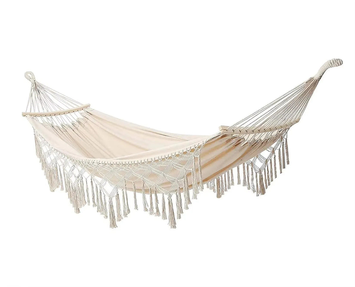 Tassel Hammock Outdoor Anti-Side-Tipping Thickened Canvas Princess Style Hanging Outdoor