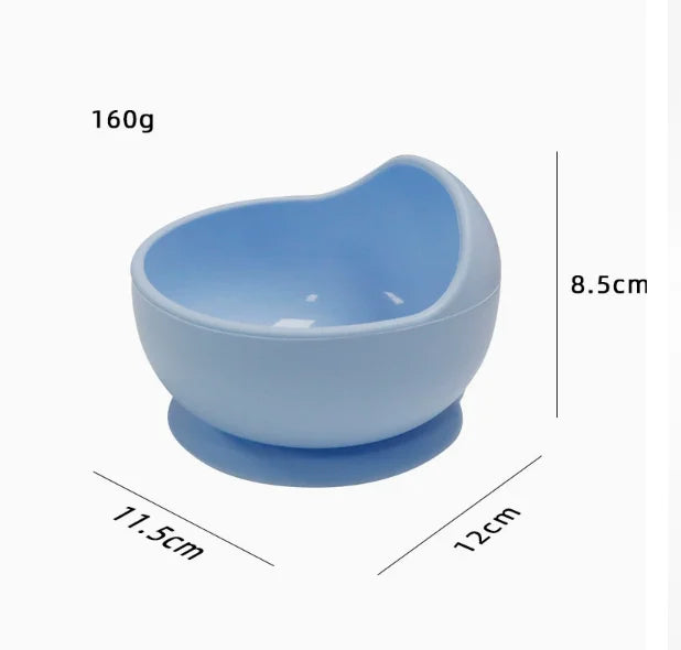 Baby Feeding Set Silicone Baby Silicone Bowl & Spoon Baby Silicone Bowl & Spoon