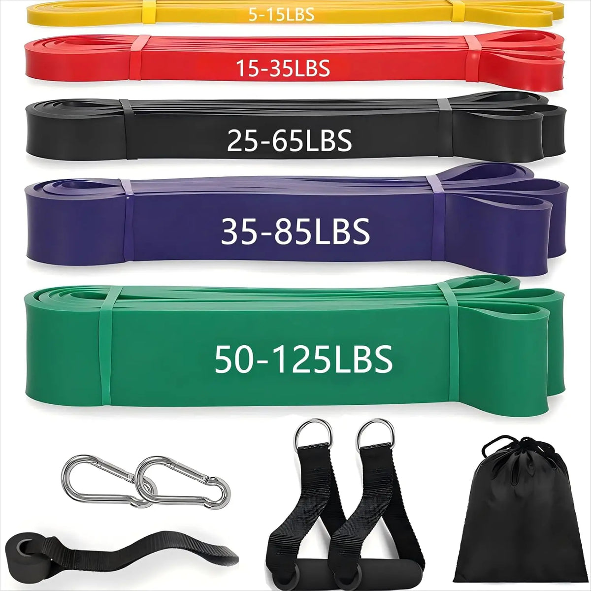 Custom Fitness Elastic Resistance Bands Set for Exercise