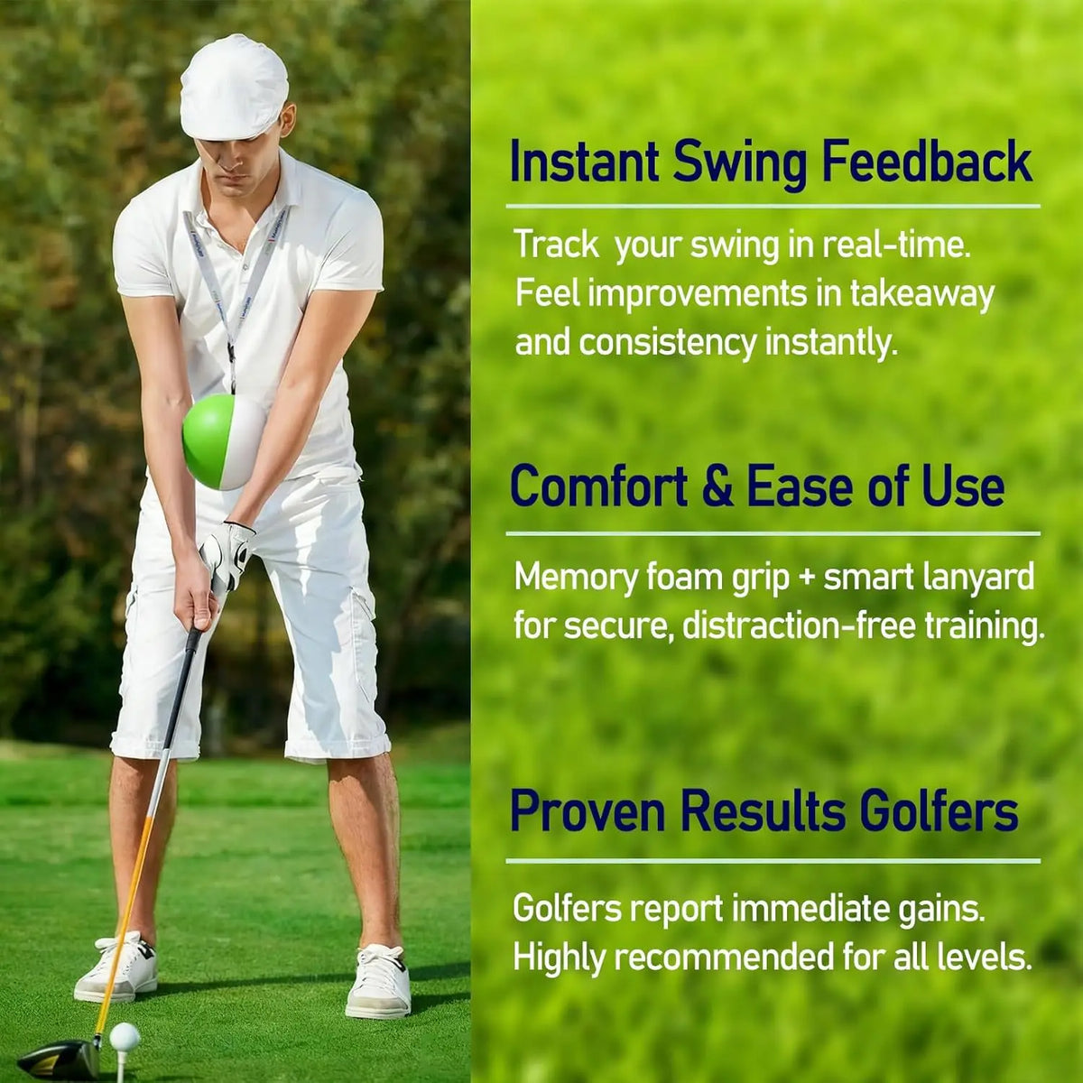 Golf Training Swing Arm Clamping PU Ball, Golf Training Aid, Polyurethane Foam Soft Ball