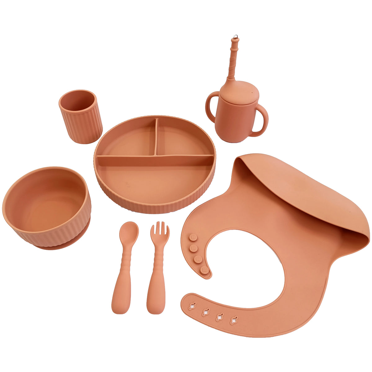 Silicone Tableware Baby Products Eating Set Feeding Supplies Dining Plate Set Baby