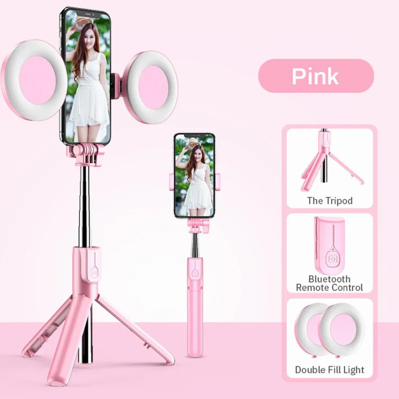 Selfie Stick Tripod Led Ring Light with Detachable Wireless Remote Control