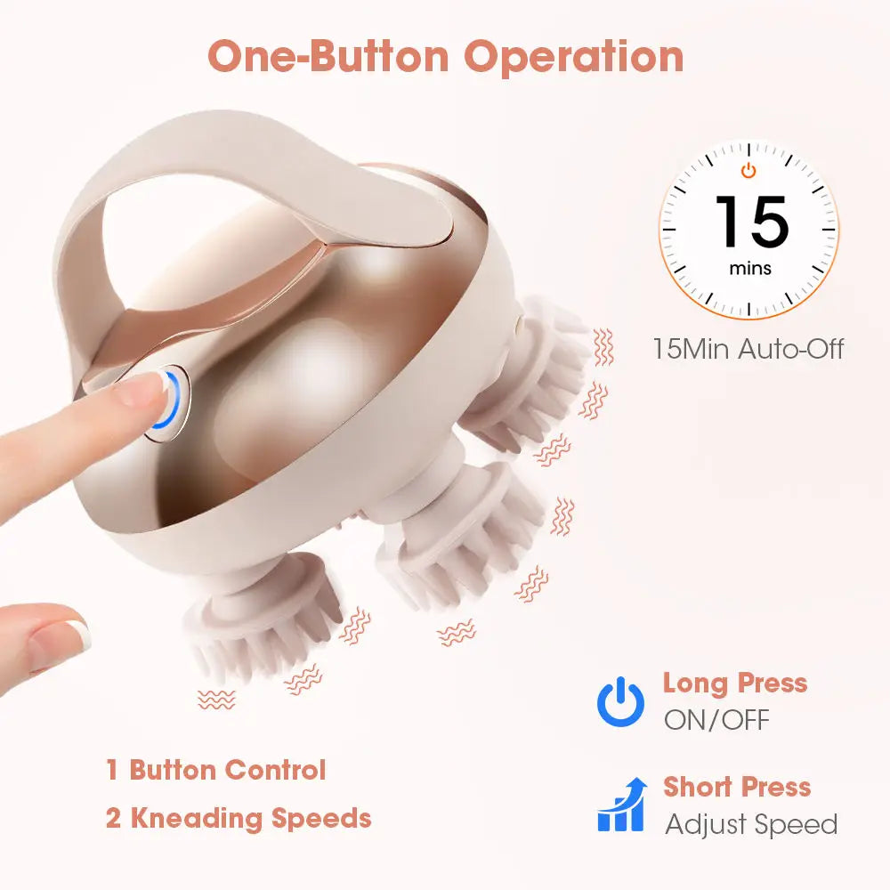 Stress Relax Electric Head Scalp Massage Device Vibrating Health Care Head Massager