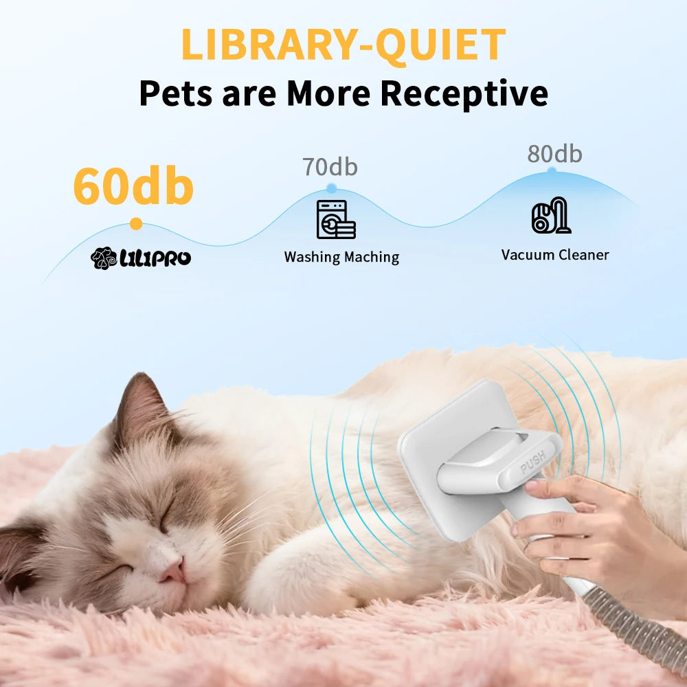 PD900 Professional 3 in 1 High Power Pet Vacuum Cleaner Grooming Set Cordless Dog Hair