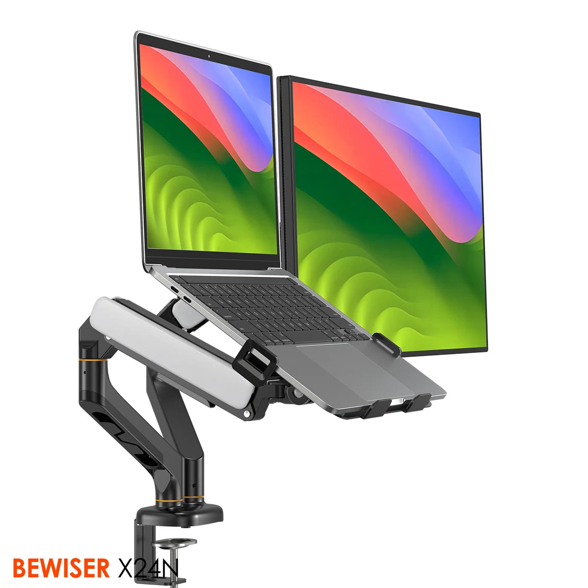 Adjustable Freely Dual Laptop and Monitor Holder Arm Laptop LCD Stand Flexible Laptop