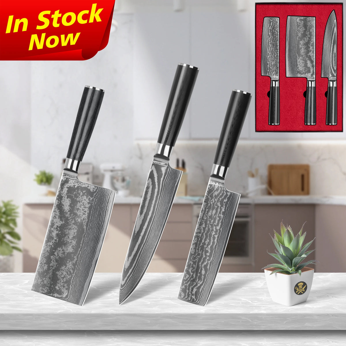 10% Off Vg10 67 Layers Kitchen Knives Professional Damascus Chef Knife Set With Magnetic