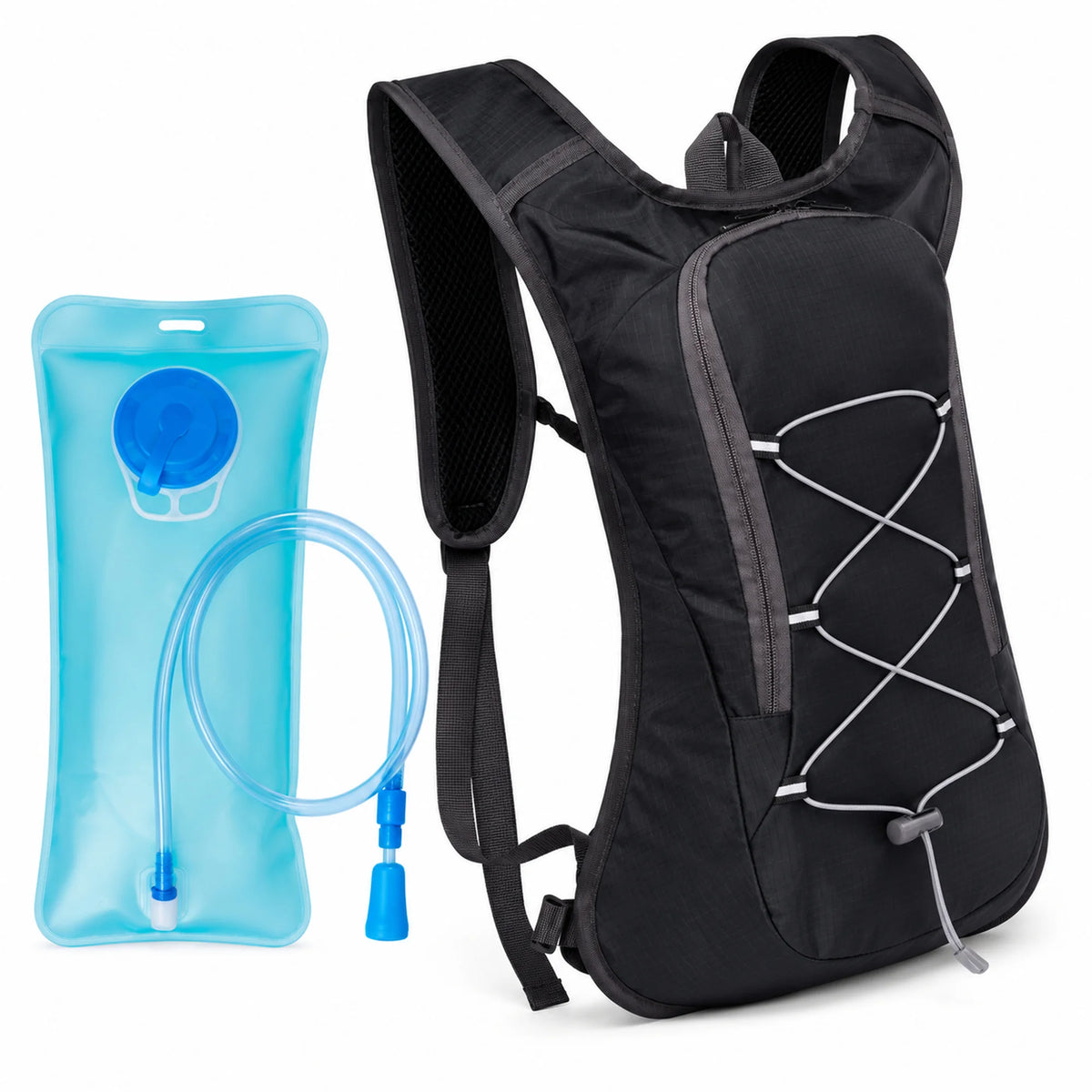 Waterproof Hydration Backpack Ultralight Cycling Vest with Reflective Trim Water Bladder