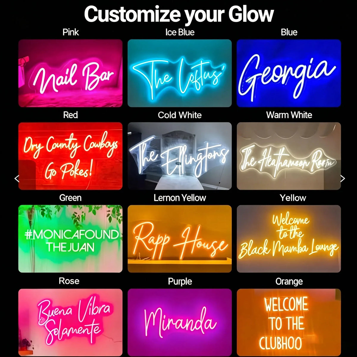 Acrylic LED Neon Sign Multi-Color IP65 Waterproof for Wedding Home Bar Shop Decoration