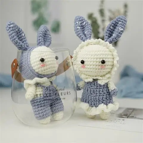Crochet Kit Luxury Bunny Rabbit Beginner Kit Craft Kit Amigurumi Pattern for Her