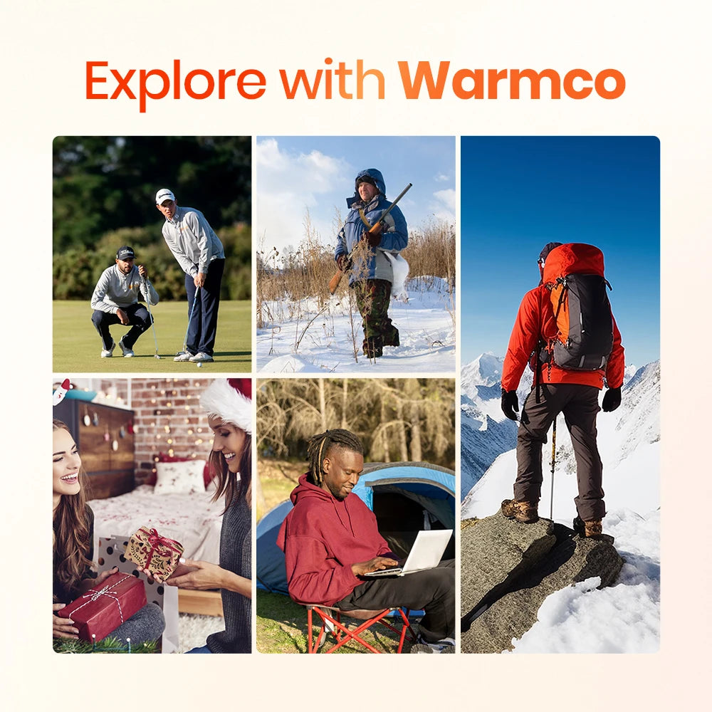 Warmco M02 Mini Heaters USB Hand Warmers 2 Pack 5000mAh Portable Magnetic Electric Hand