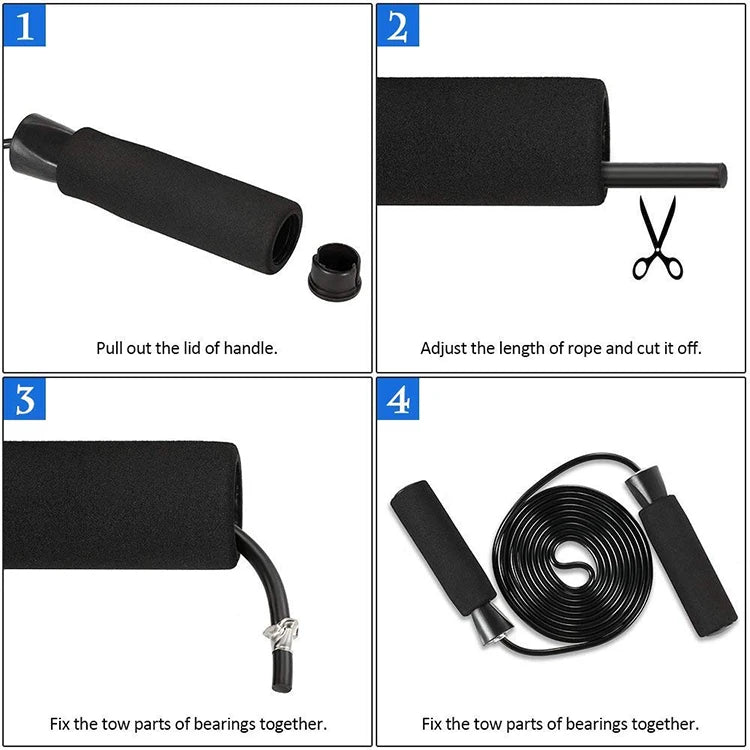 5-in-1 AB Wheel Roller Kit with Push-UP Bar Hand Griper Jump Rope and Knee Pad