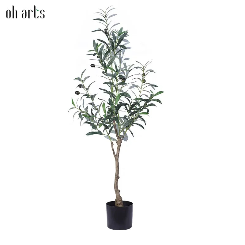 Oh Arts Multi-Sized Artificial Olive Tree UV Resistant Silk Leaves Faux Olive Plant