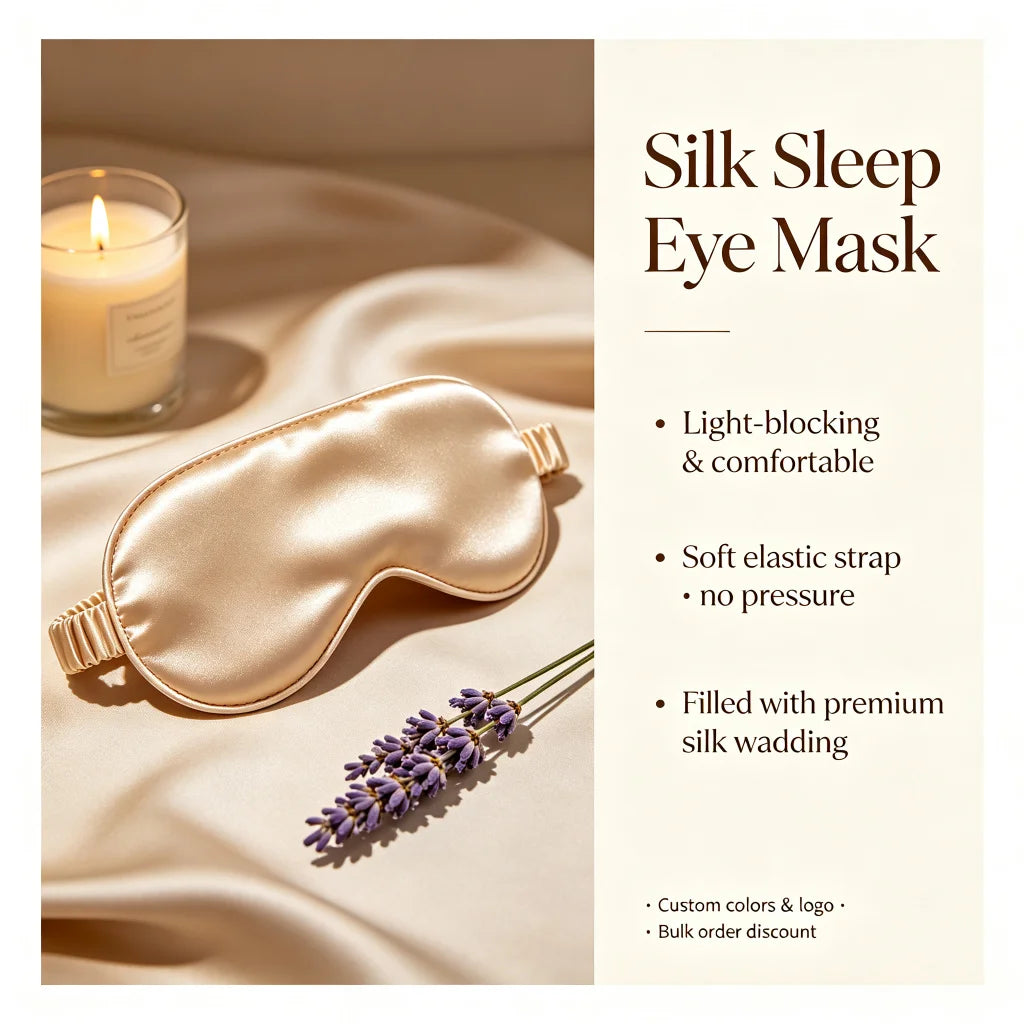 Custom Luxury 100% Silk Woven Modern Eye Mask Sleep Gift Box Pillowcase And Bedsheet Set