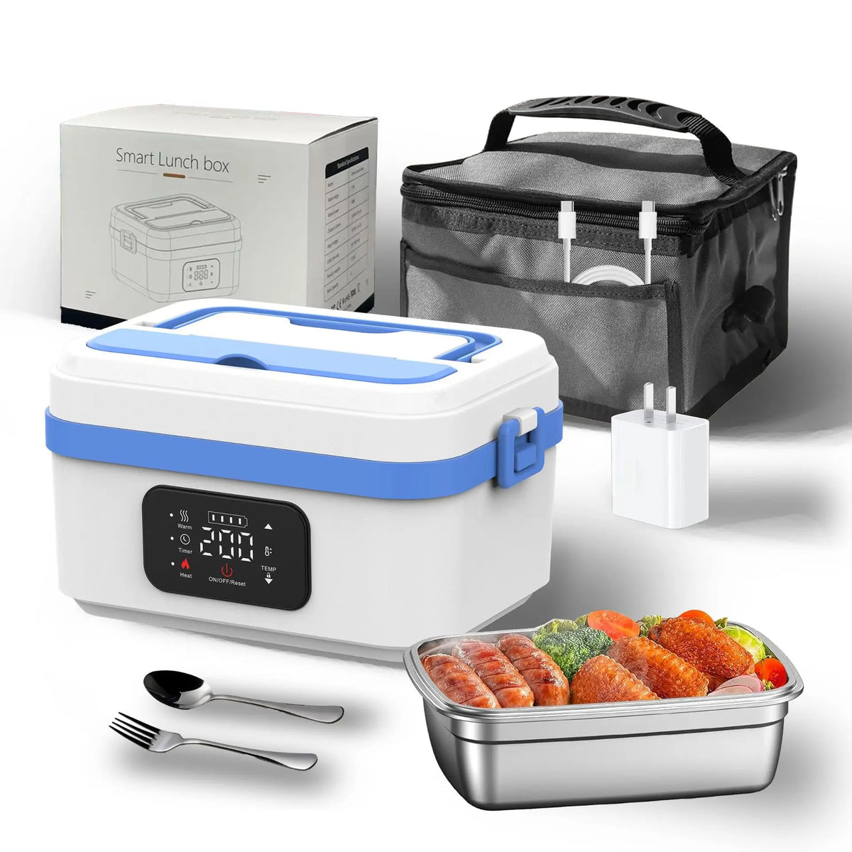 Portable Cordless Electric Lunch Boxes Automatic Self-Heating Food Warmer for Office