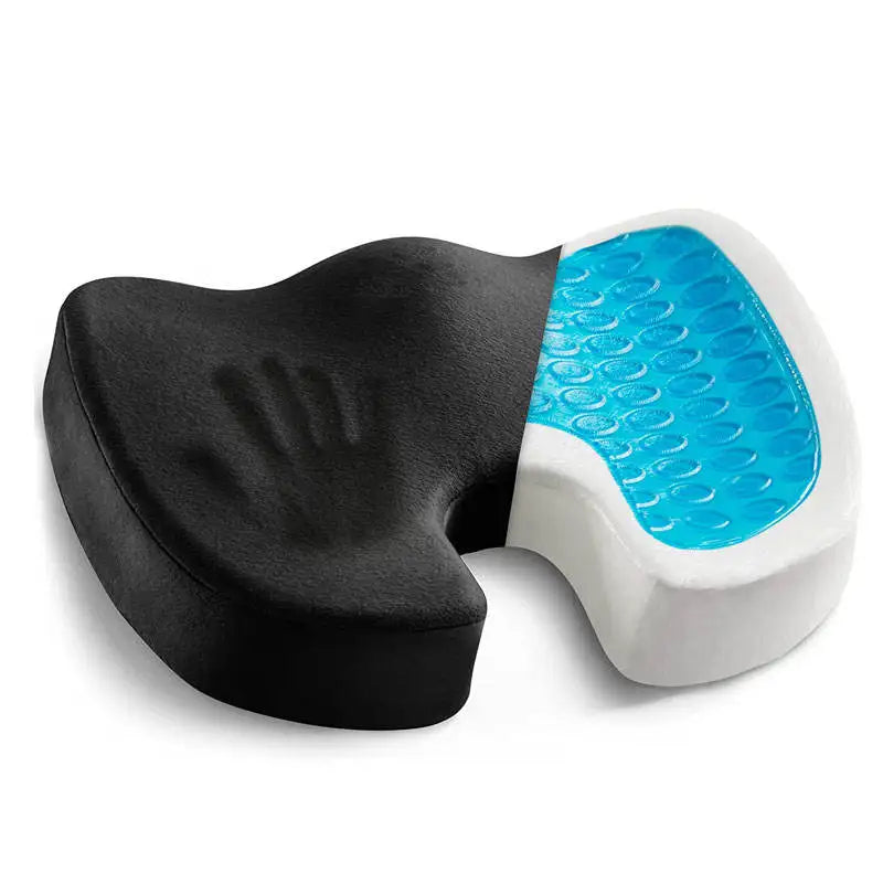 Non-Slip Gel Memory Foam Seat Cushion for Office and Car, 17.6 x 13.8 Inch