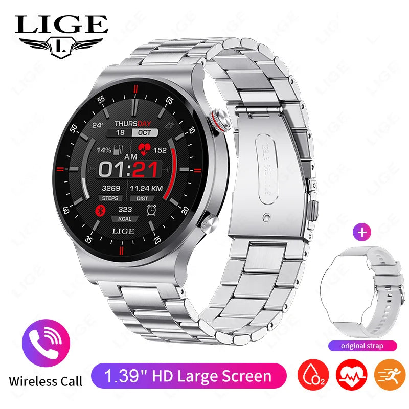 BW0382 NFC Smart Watch for Men Women Answer Make Call Fitness Tracker Running Watch Music