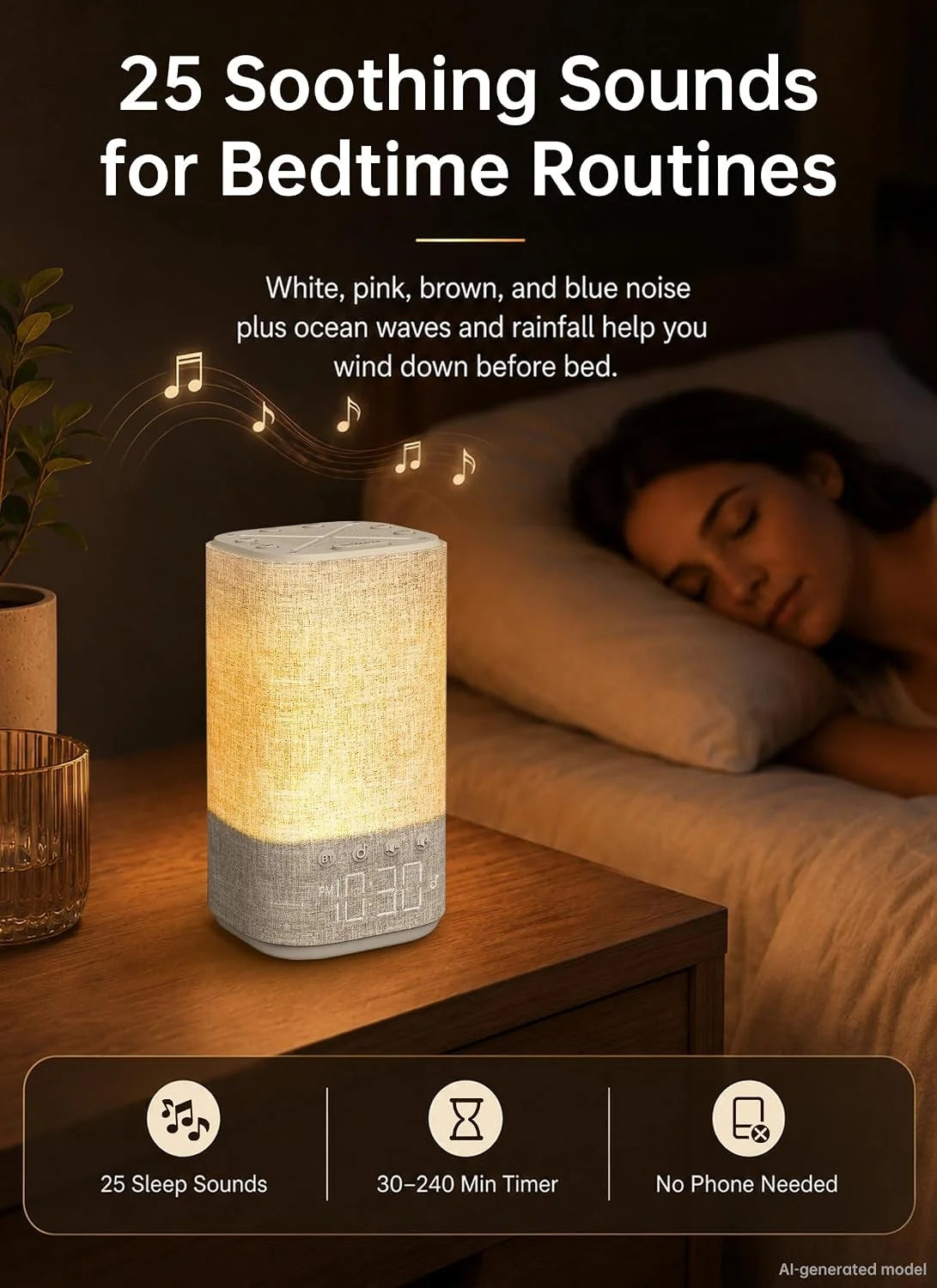 Sunrise Alarm Clock Sound Machine: Natural Wake Up Light Clock with Bluetooth Speaker