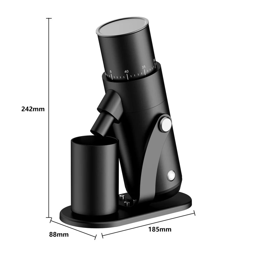 Conical Burr Quiet Motor Operation Espresso Single Dose Coffee Grinder for Household Use