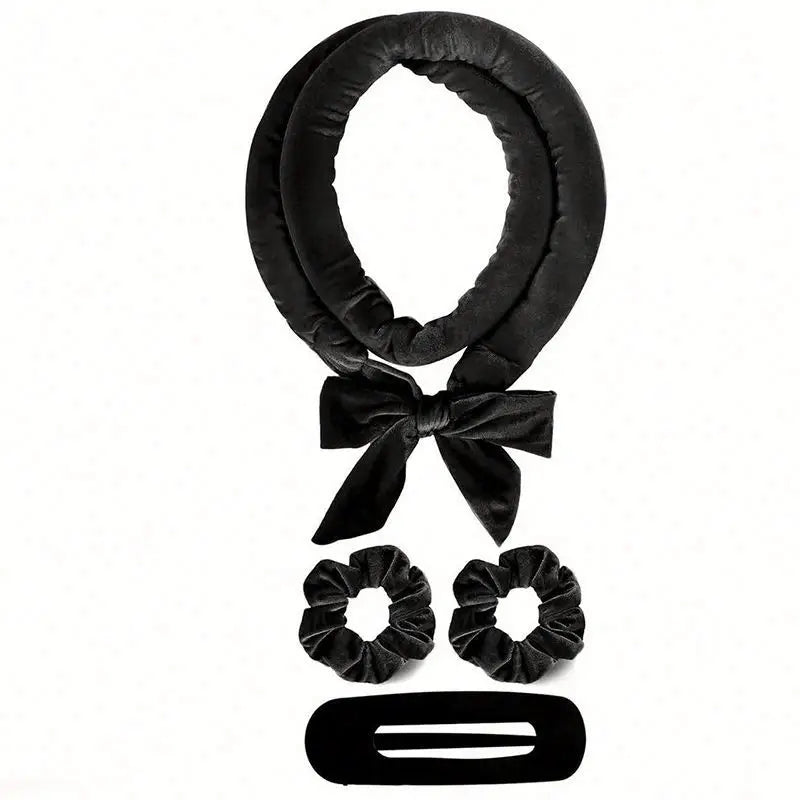 Luxury Velvet Heatless No Heat Curlers Overnight Headband with Filled Roller Frizz-Free