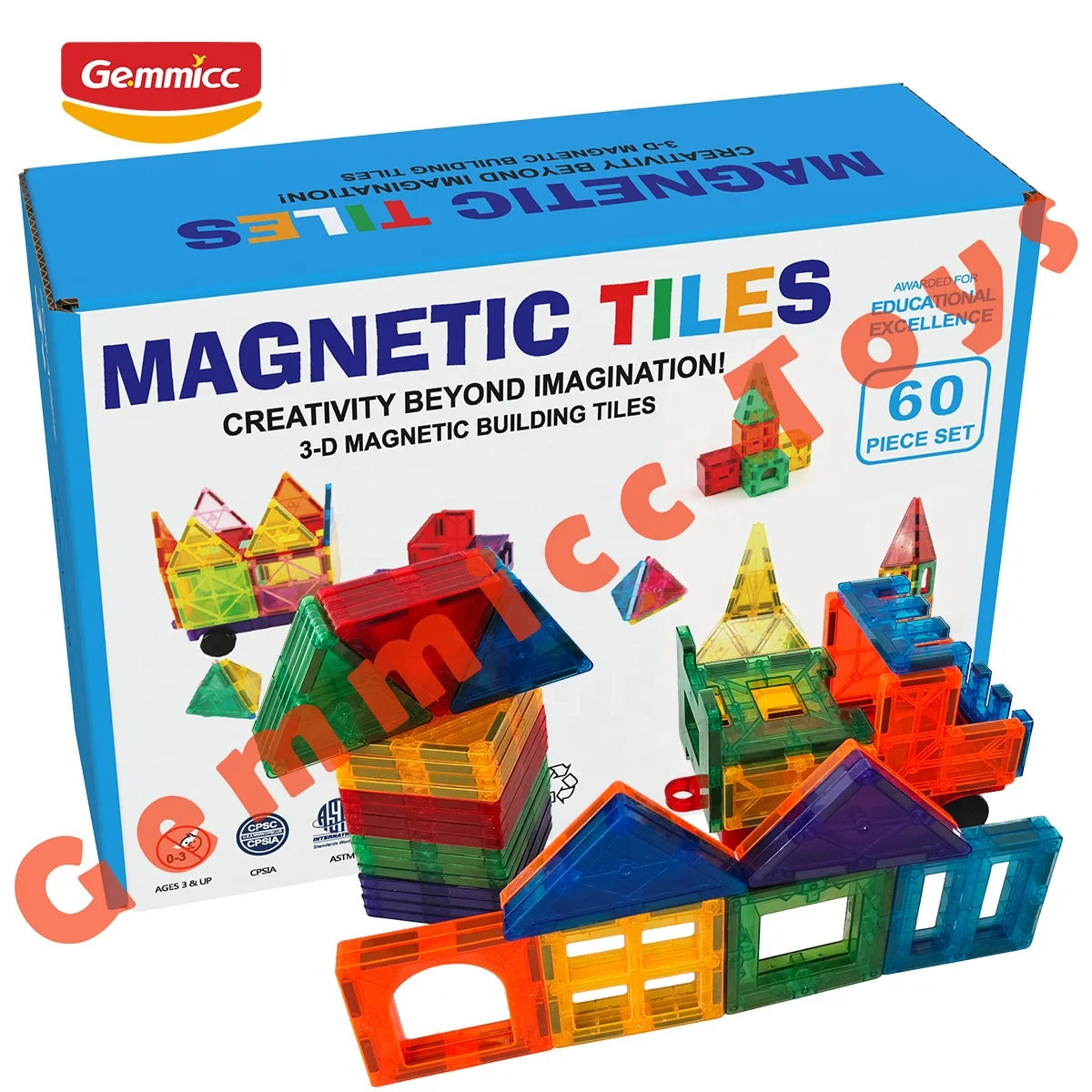 Gemmicc No Requirement Kids 60 100 Pcs 120 Pcs Educational 3D Magnetic Toy Magnetic