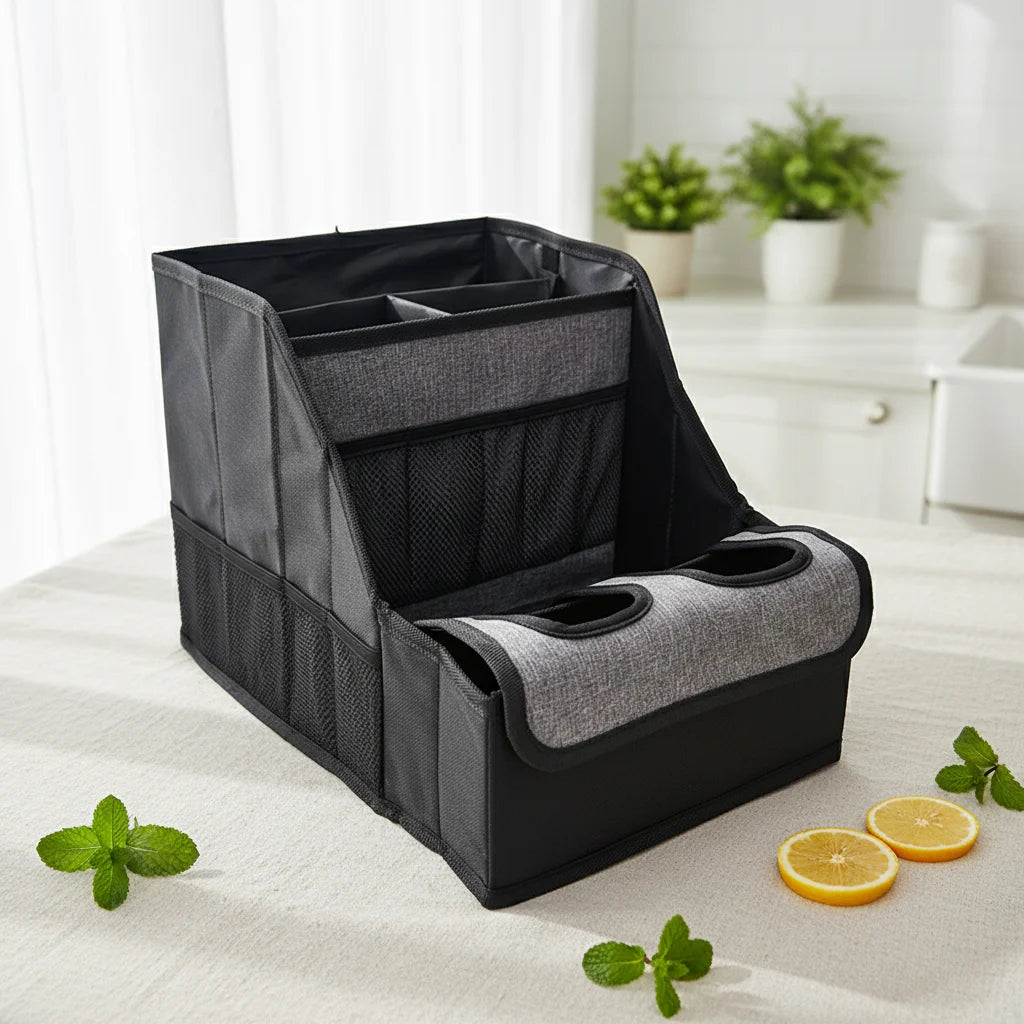 Portable 2 Inch 600D Polyester Car Backseat Organizer Zipper Closure 3 Adjustable