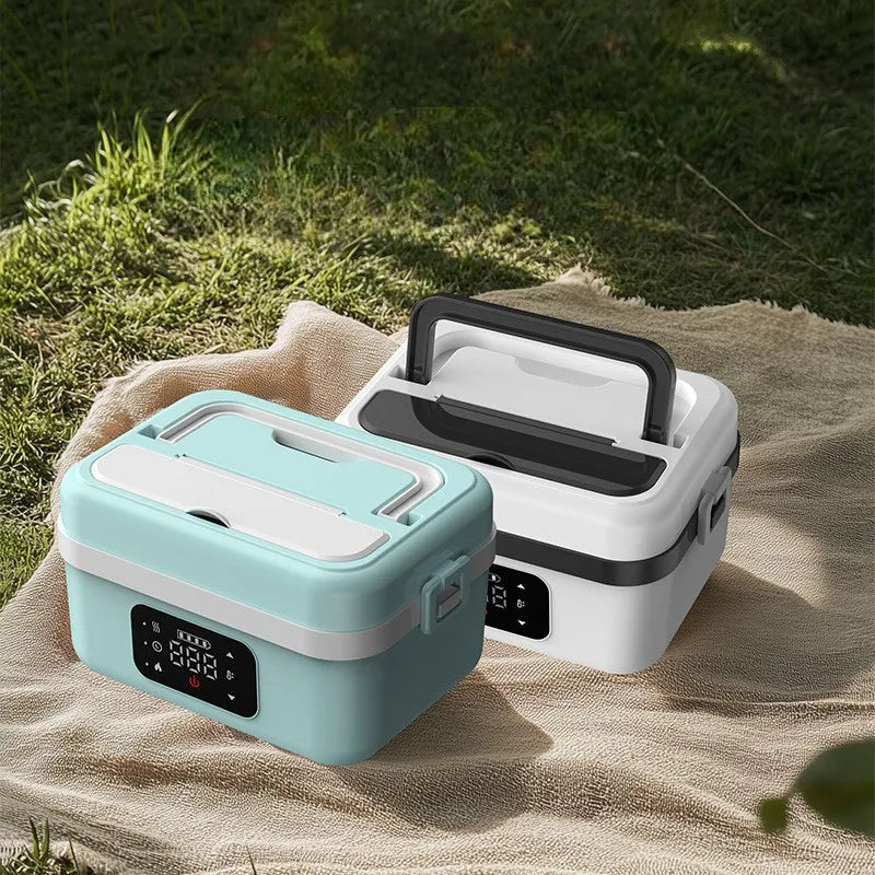 Rechargeable Stainless Steel Food Warmer Heating Insulated Cordless Kids Bento Lunch Box
