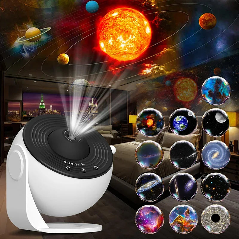 Bedroom Room Decorative Children Kids Gift with 13 in 1 Display Effect 360° Rotate Night