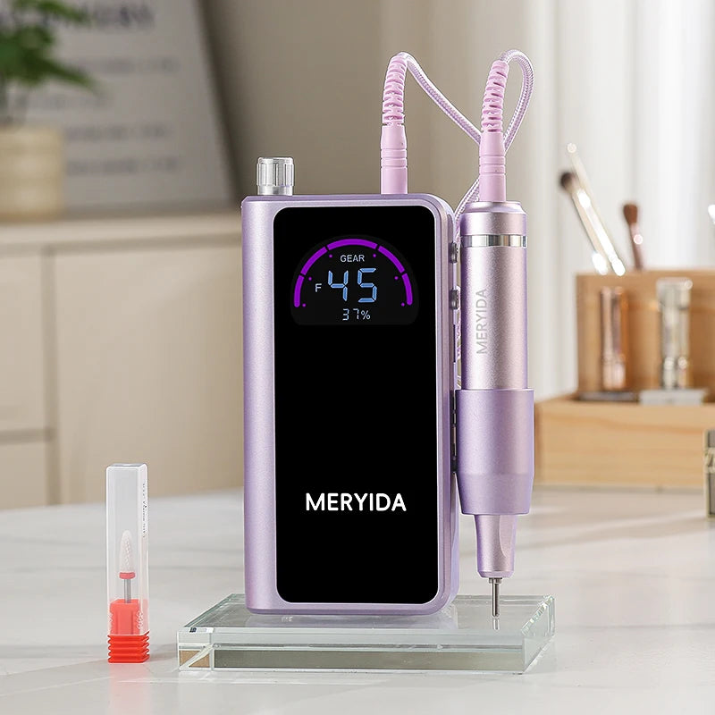 Portable USB Rechargeable Nail Drill | 45,000 RPM Brushed Motor | Professional Manicure