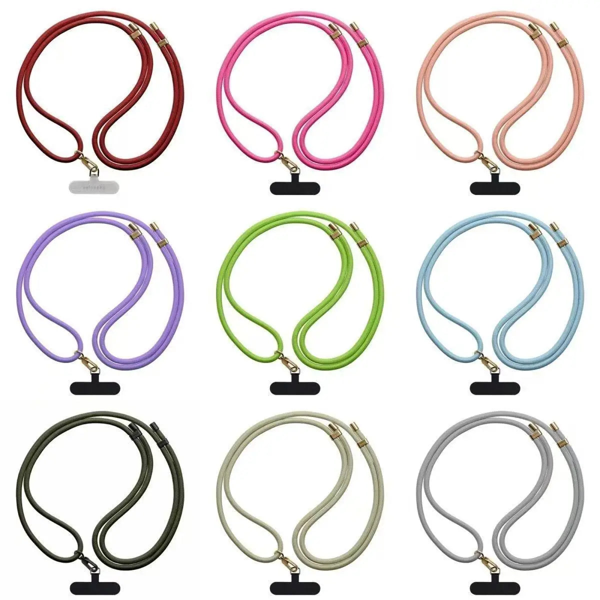 Universal Crossbody Necklace Phone Lanyard Strap Mobile Smartphone Patch Tab Lasso Tether (Pack of 2)