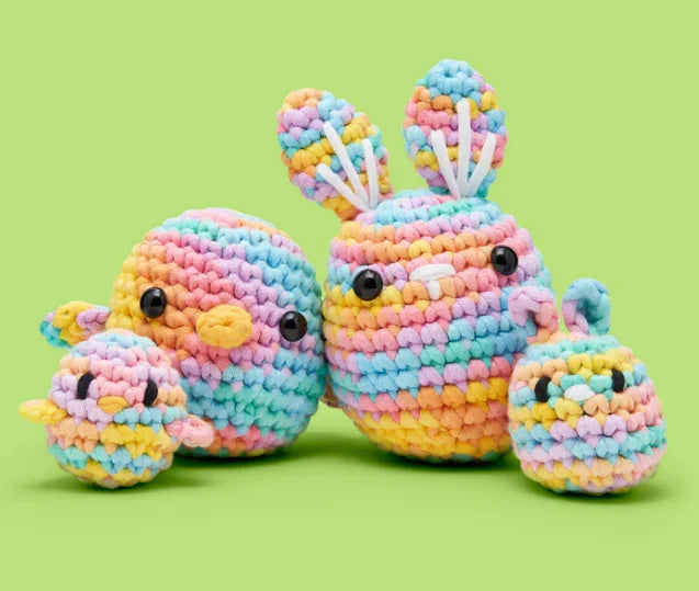 Beginner-Friendly Handmade DIY Crochet Kit Cute Sharks Dinosaurs Plants Wool Yarn Ages