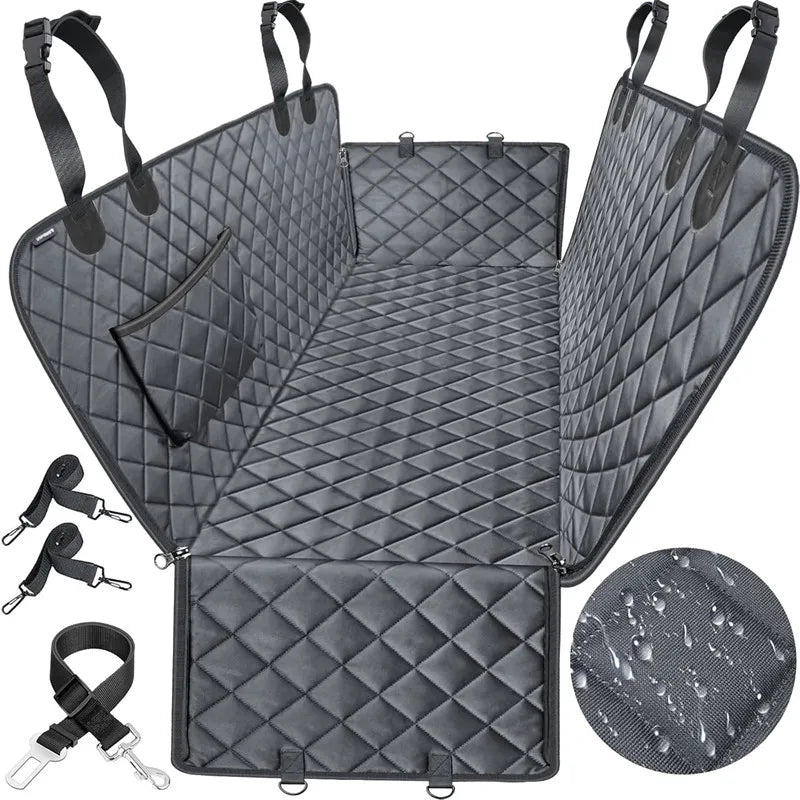 Pet Car Seat Cover for Back Seat Waterproof Dog Hammock for Cars SUVs Trucks Durable Car