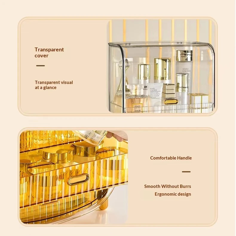 JX Light Luxury Transparent Acrylic Organizer Plastic Cosmetic Storage Box for Lipstick
